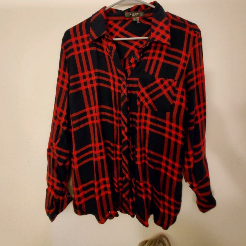Plaid flannel top
